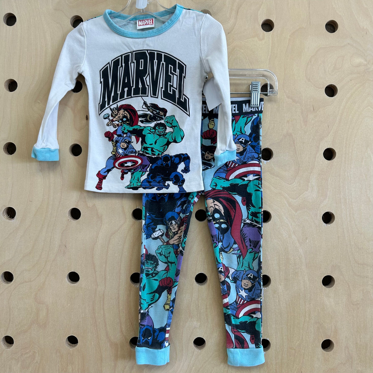 Blue+Off White Marvel Comic PJs