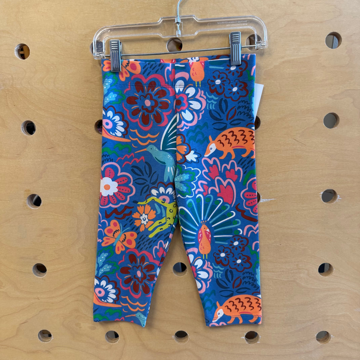 Blue Colorful Floral Animals Leggings
