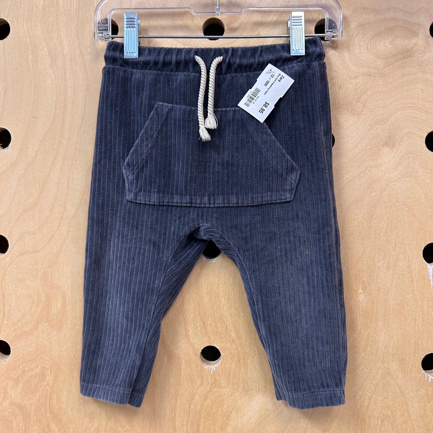 Blue Cord Drawstring Pants
