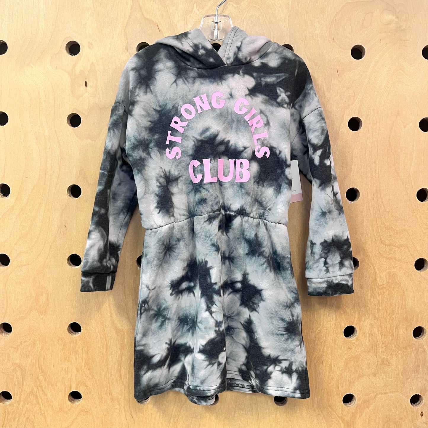 Tie Dye Strong Girls Club Fleece Dress