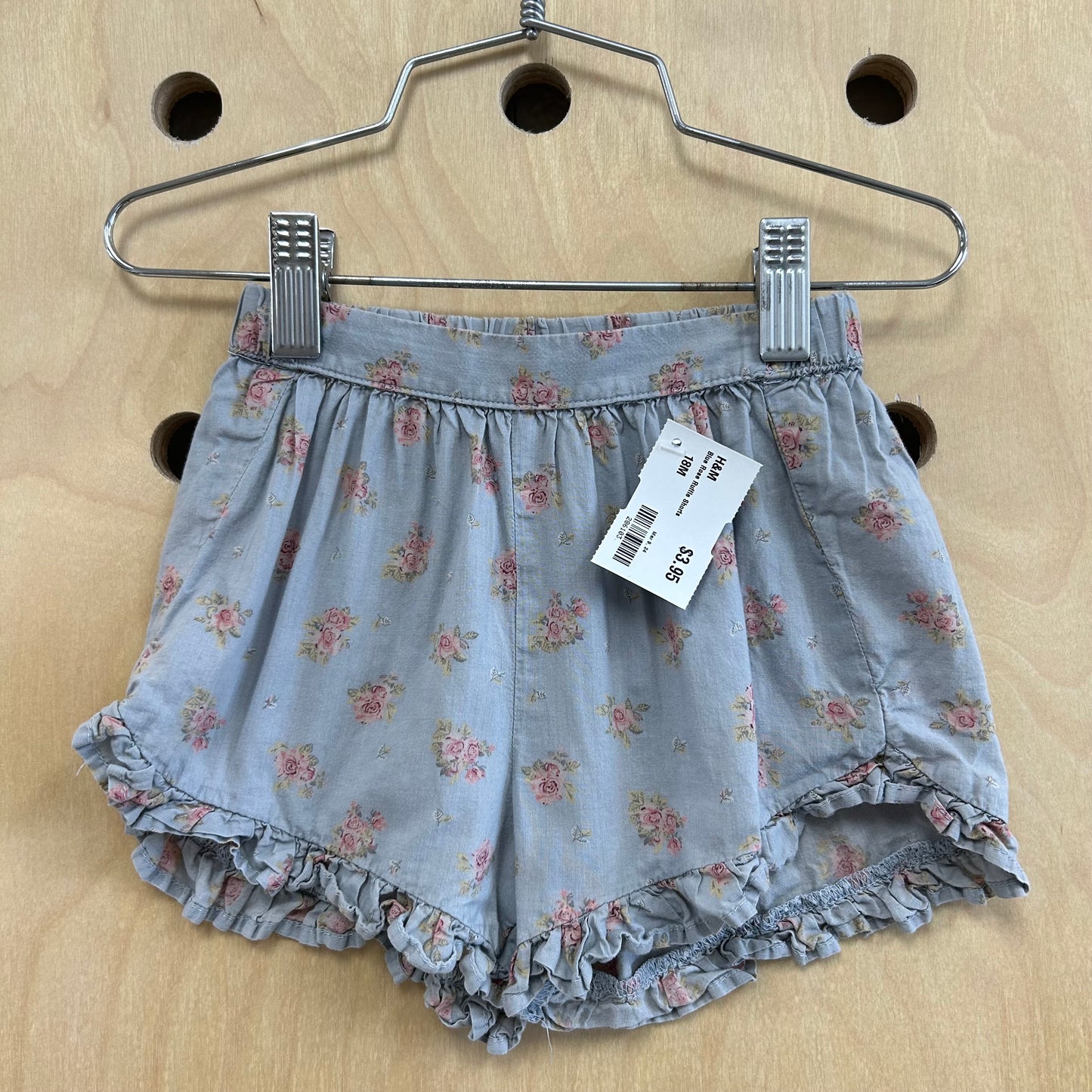 Blue Rose Ruffle Shorts