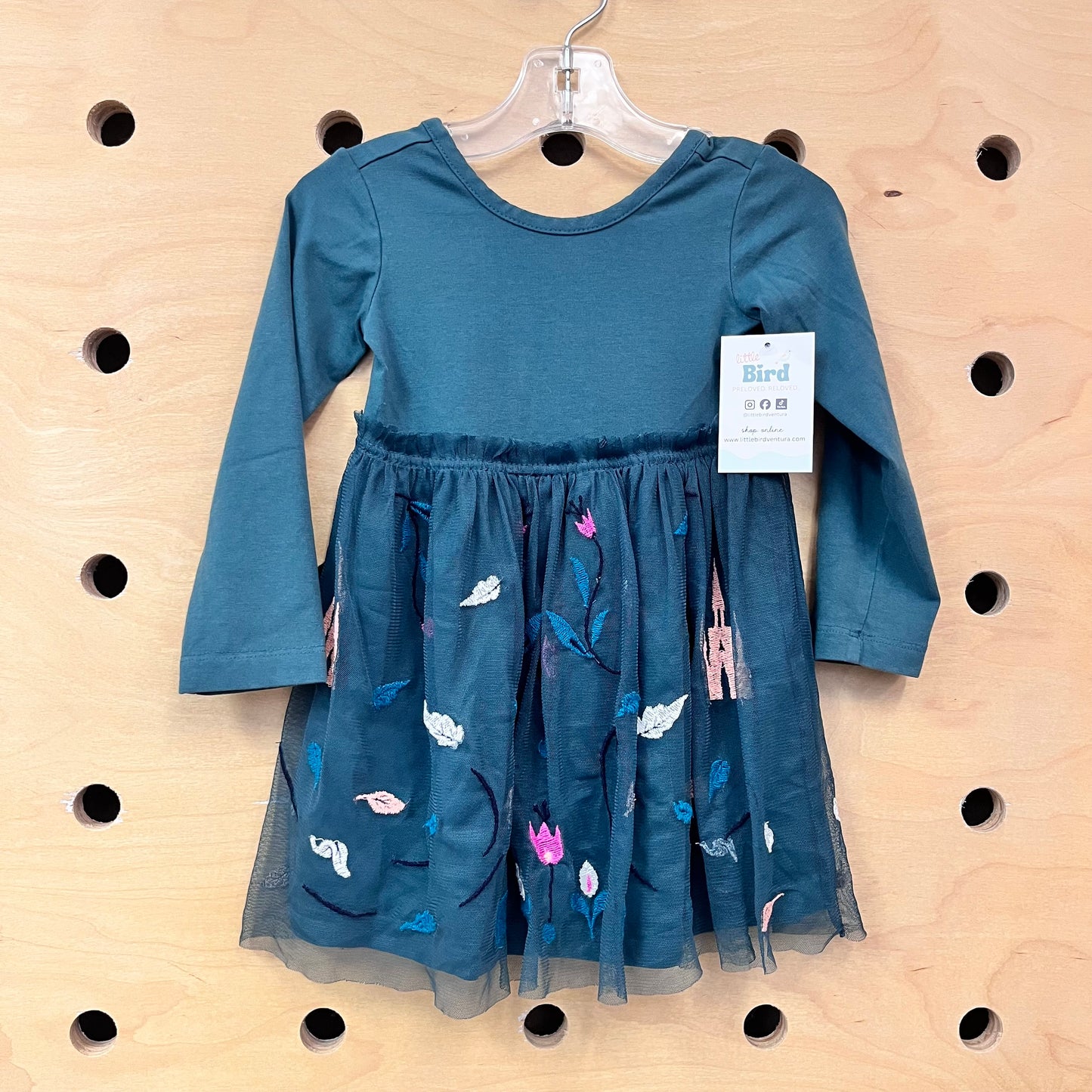 Green Embroidered Castle Dress