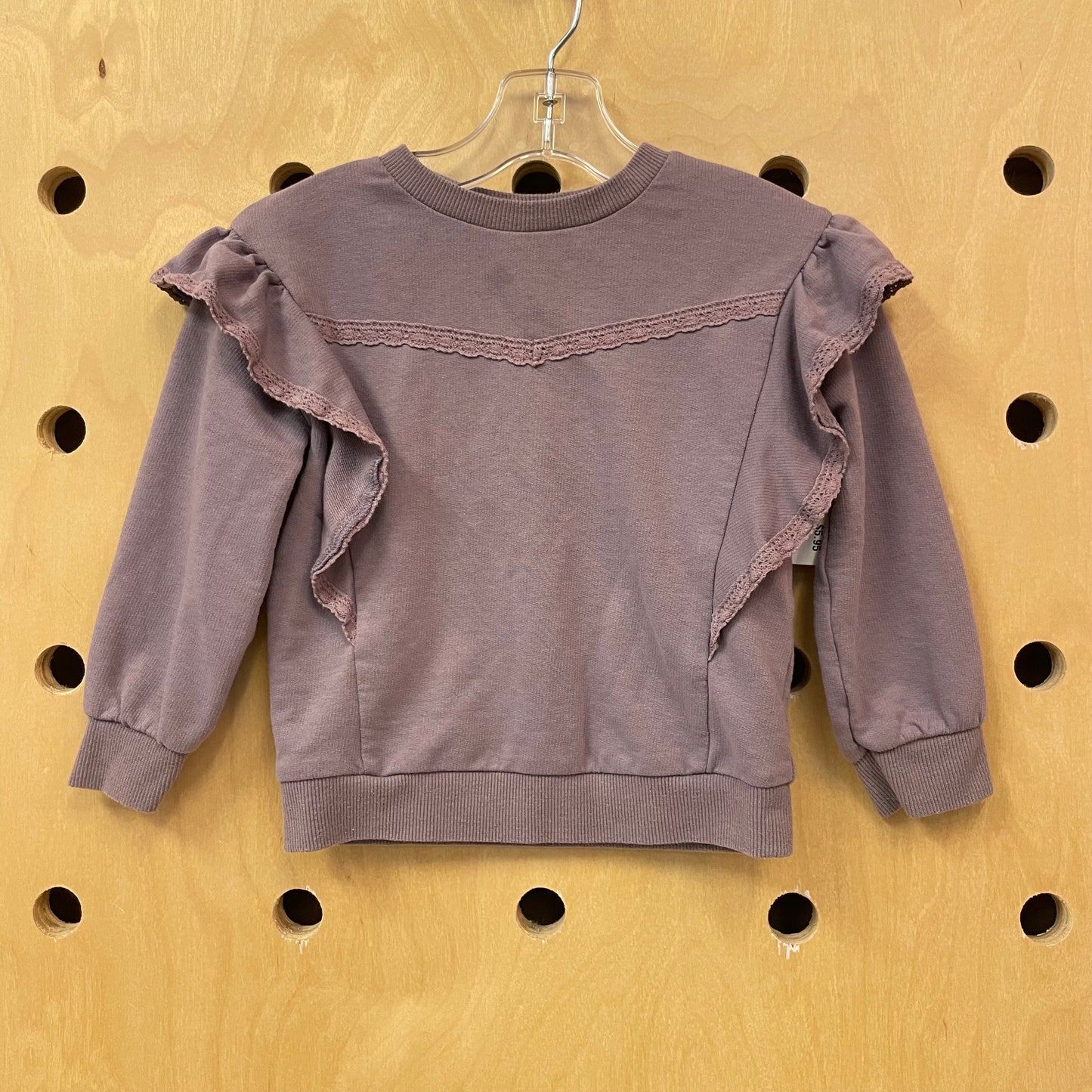 Purple Lace Trim Pullover