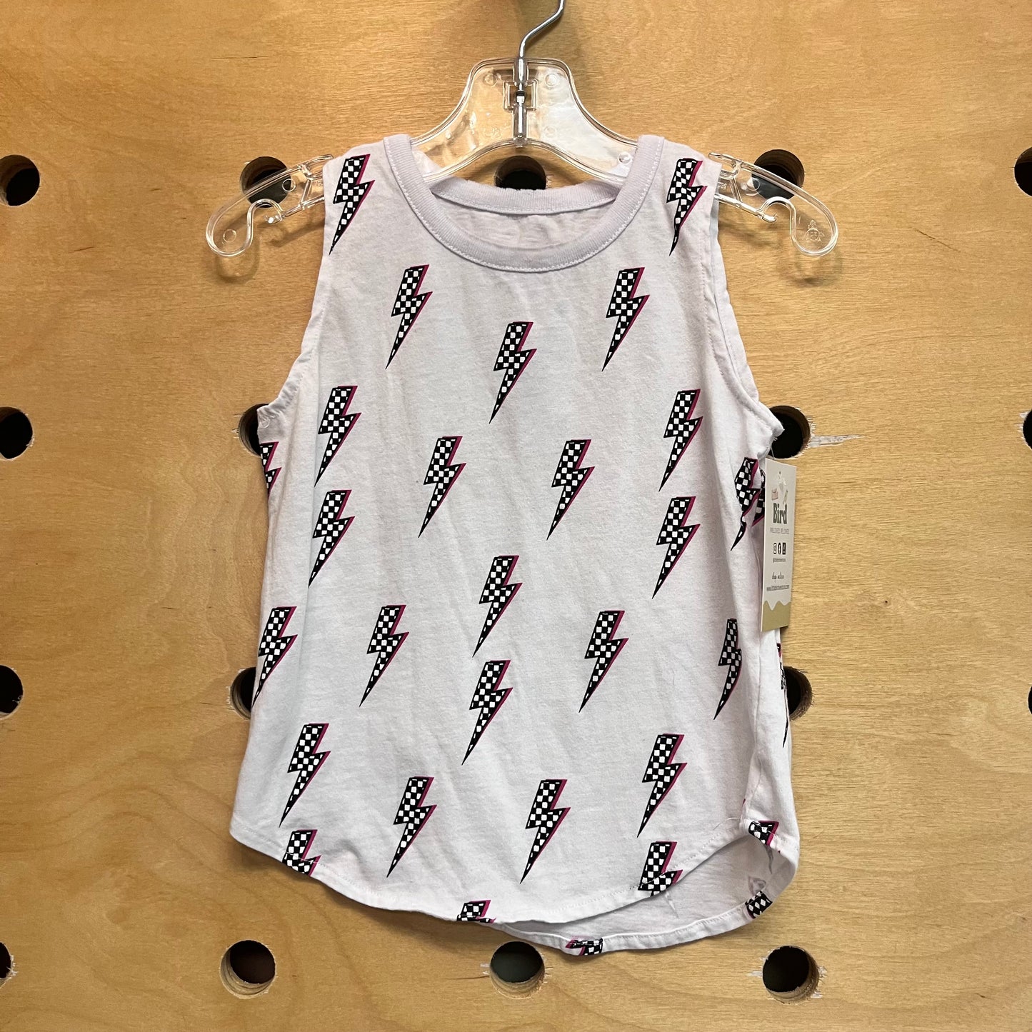 White/Checkered Bolts Tank