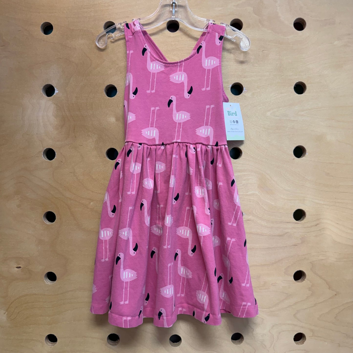 Pink Crossback Flamingos Dress
