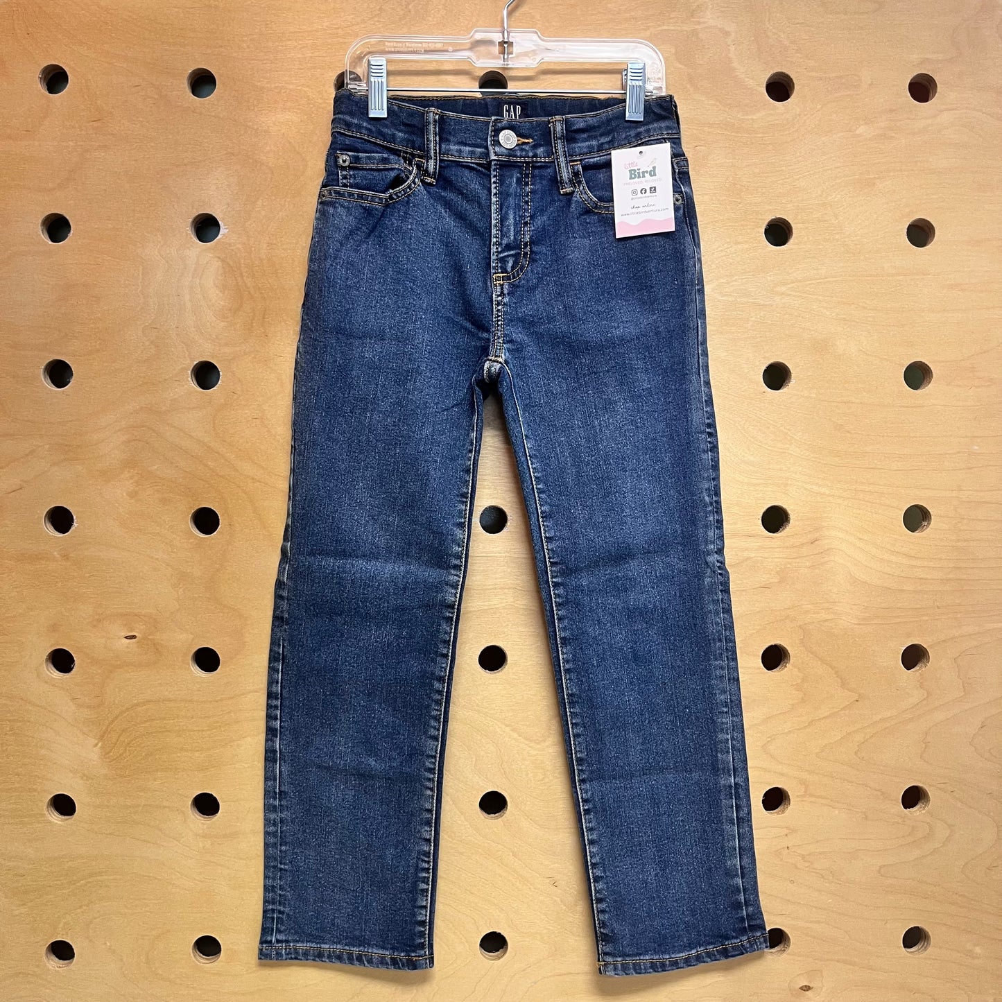 Medium Wash Stretch Straight Denim