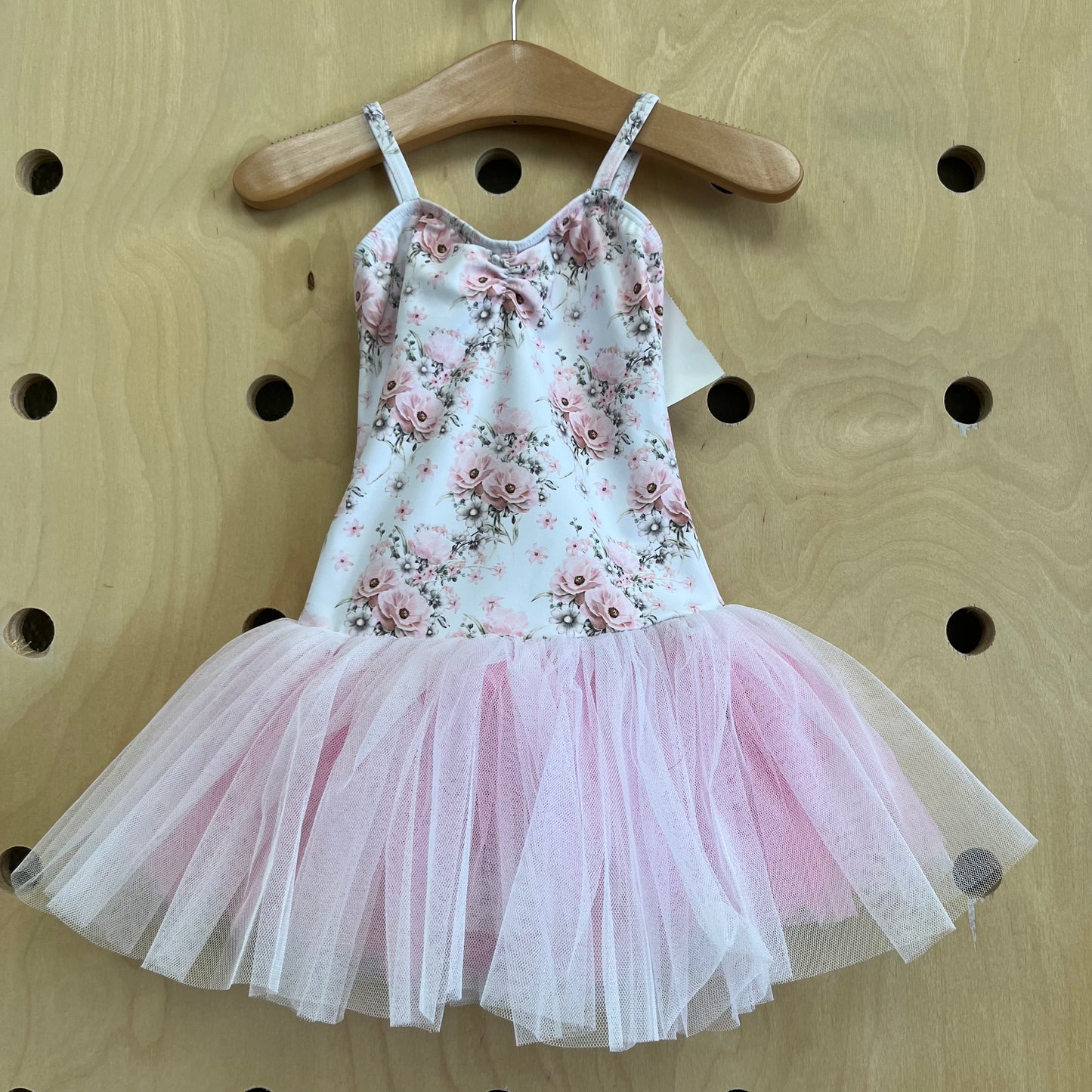 Pink & White Floral Tulle Tutu