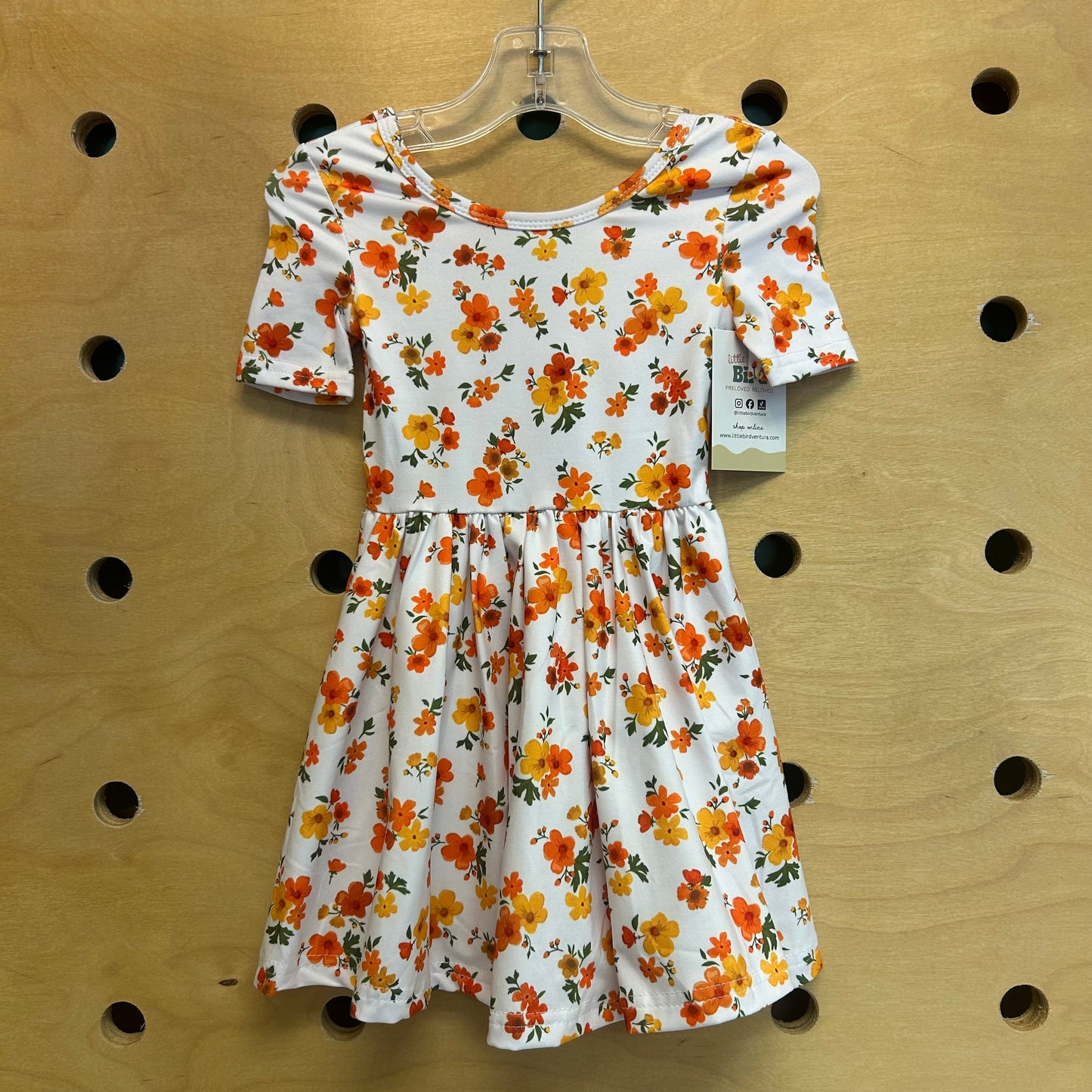 Orange Floral Dress