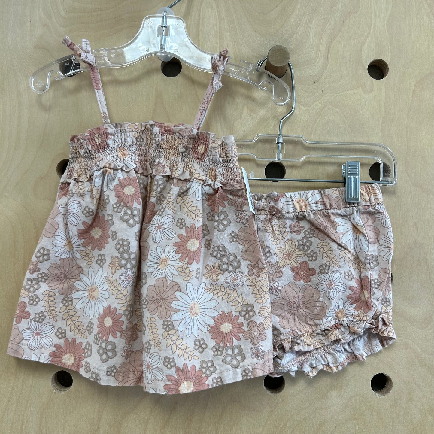 Pink Floral Tank & Shorts