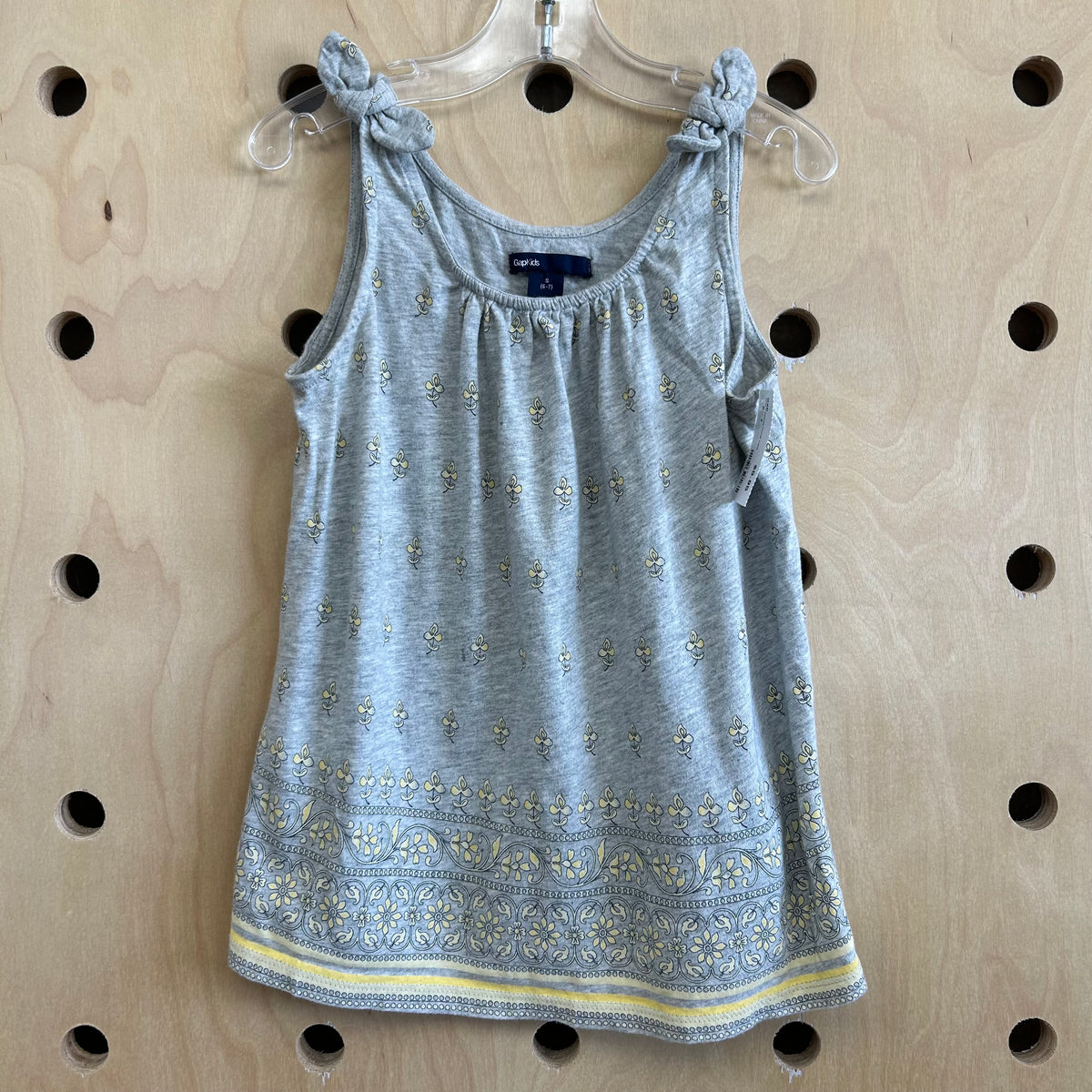 Grey+Yellow Floral Tank