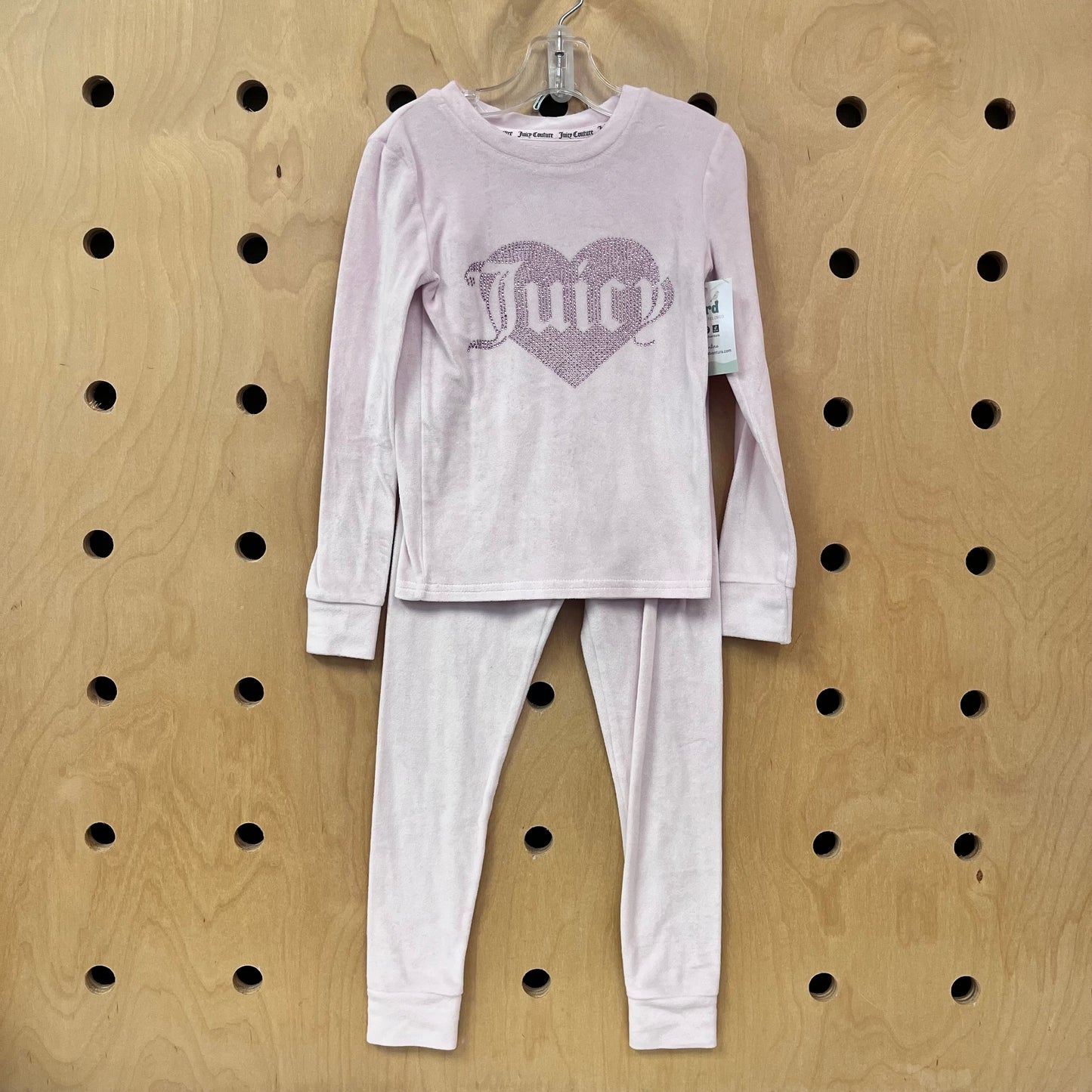 Velour Rhinestone Logo Pajamas