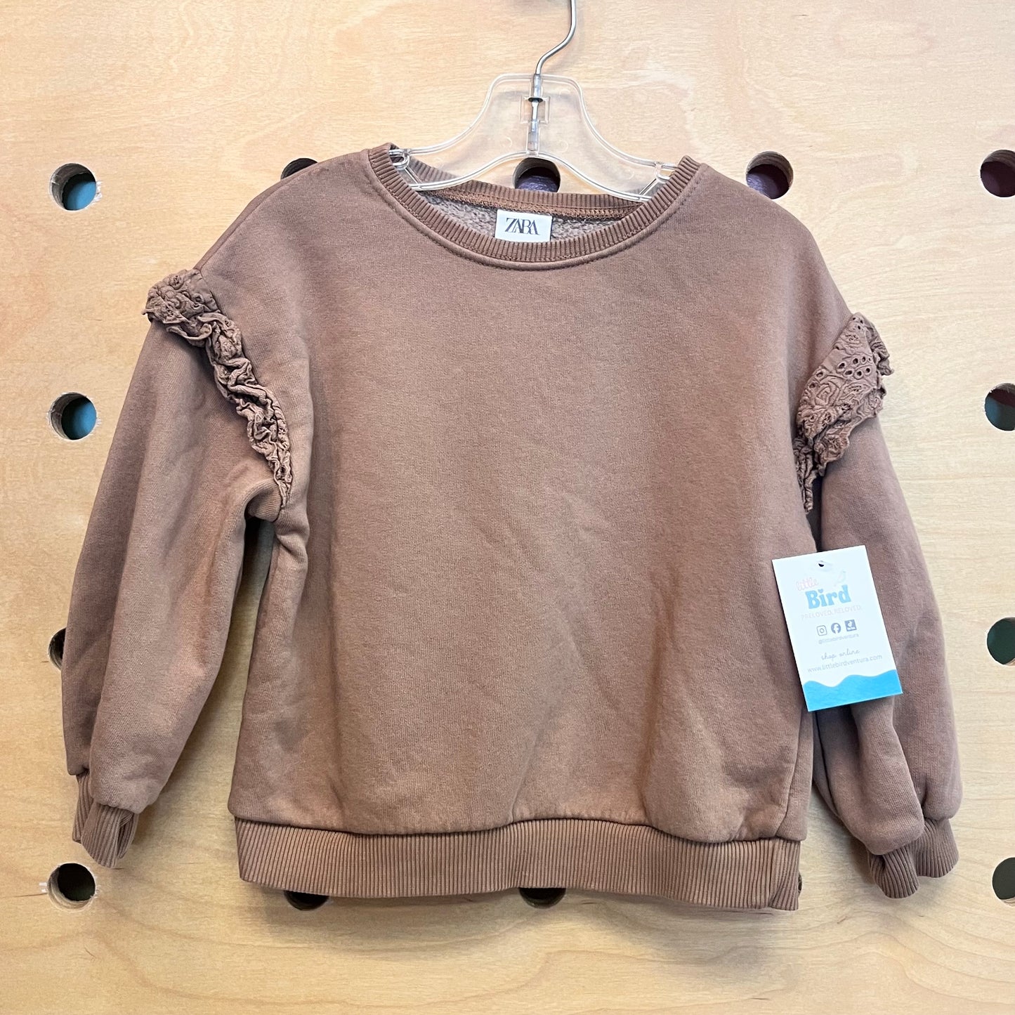 Brown Eyelet Detail Pullover