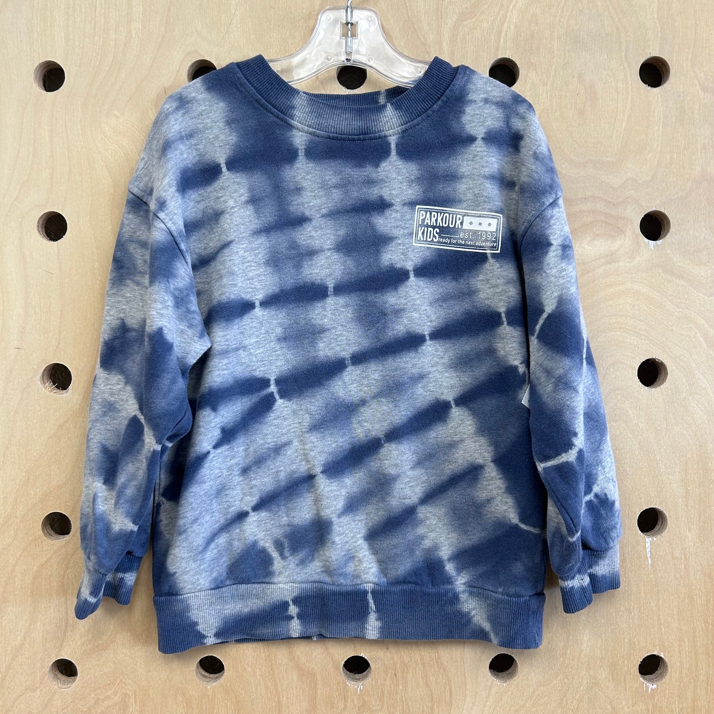 Grey & Blue Parkour Kids Crewneck