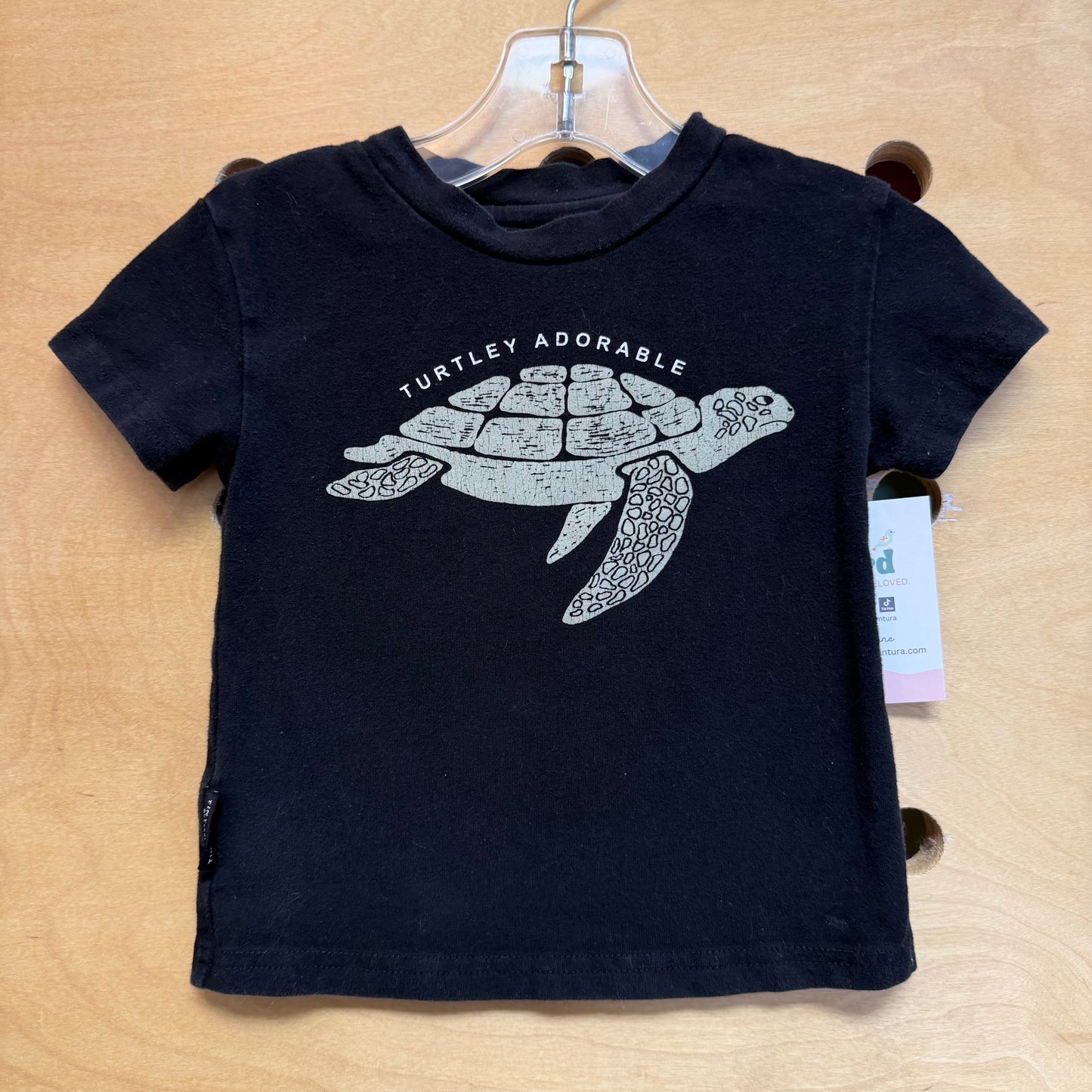 Black 'Turtley Adorable' Tee