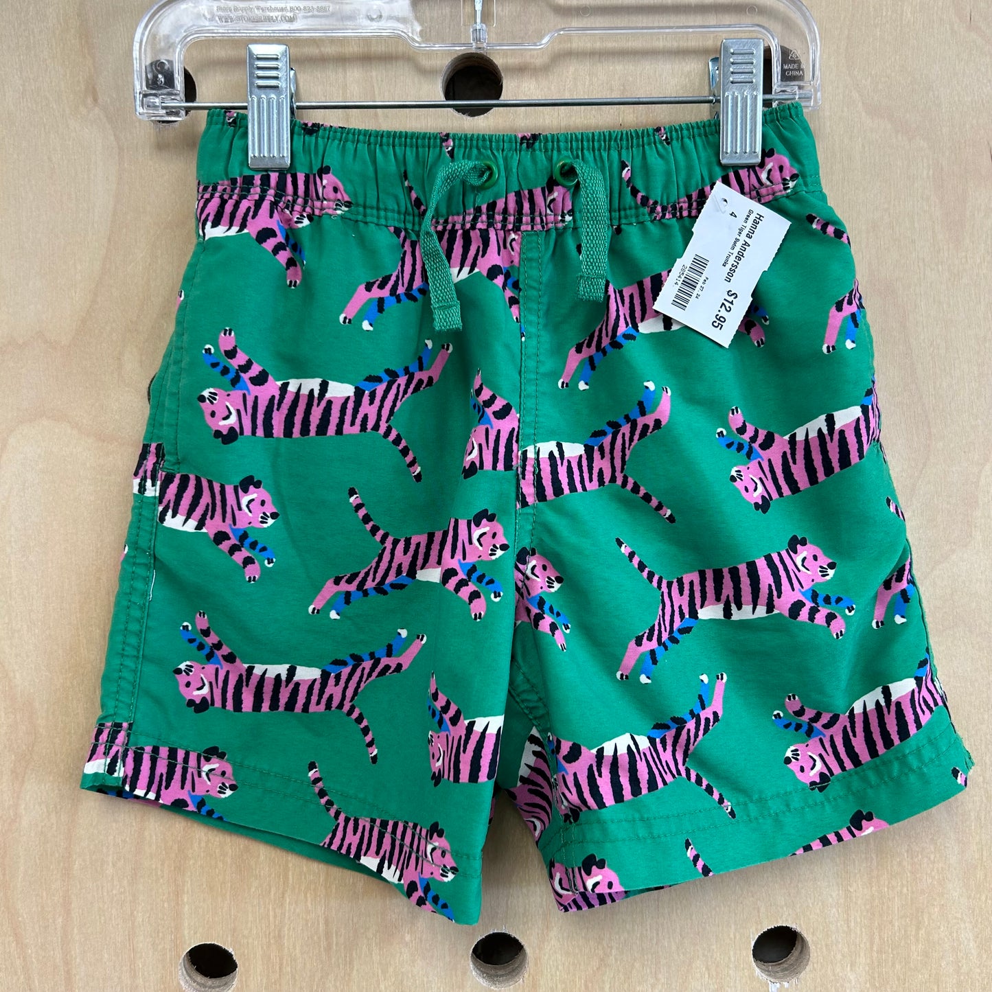 Green Tiger Swim Trunks