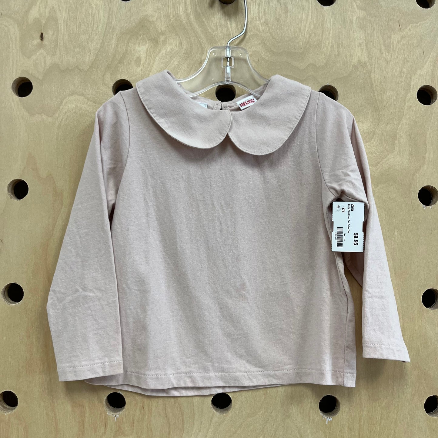 Dusty Pink Peter Pan Collar Top