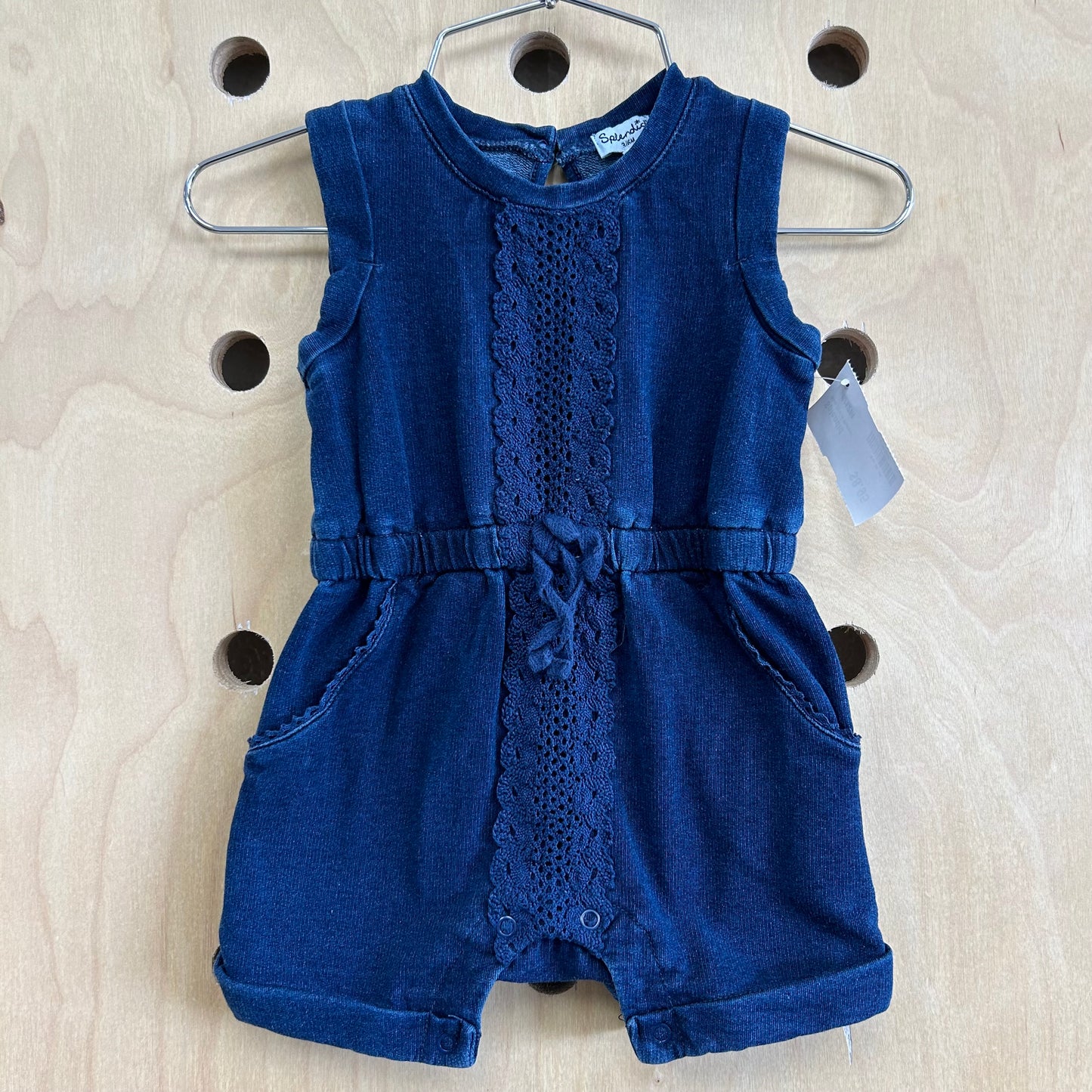 Blue Eyelet Romper