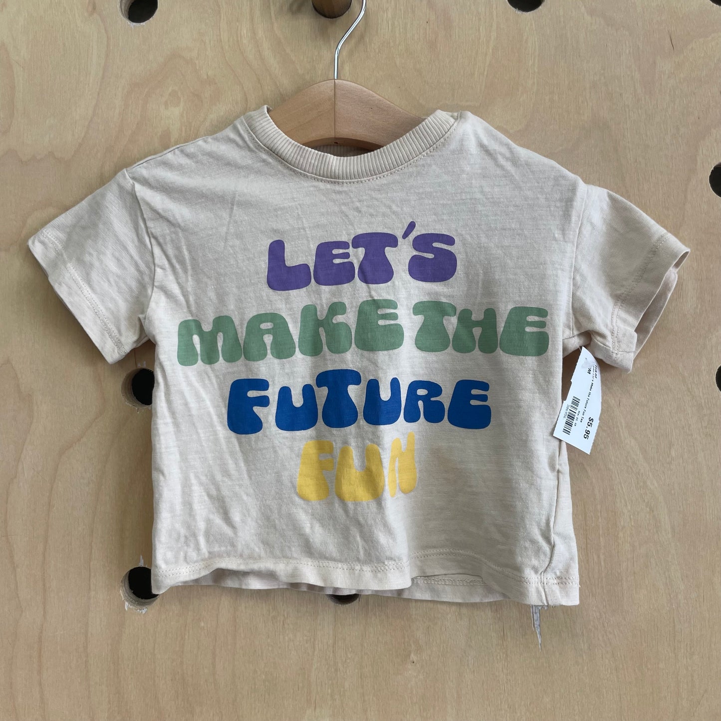 Cream Let's Make the Future Fun Tee
