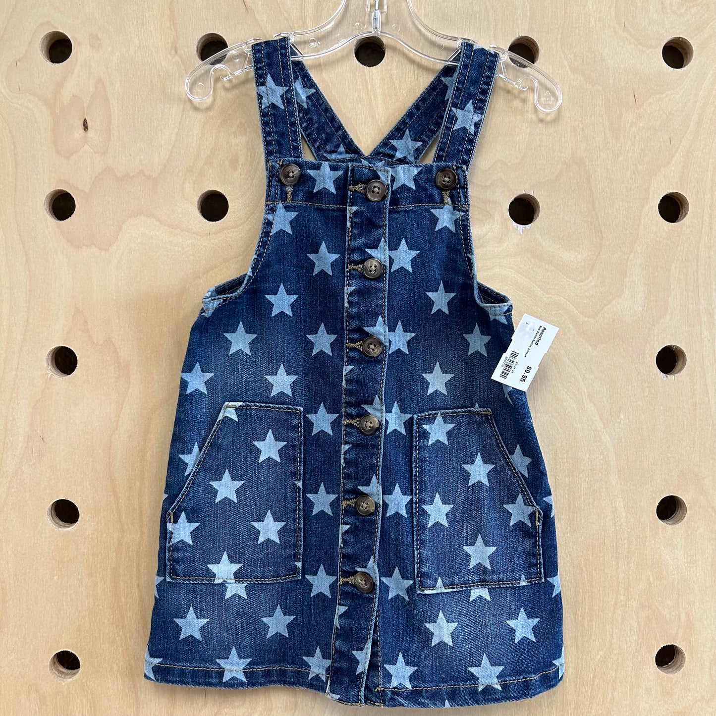 Star Denim Button Jumper