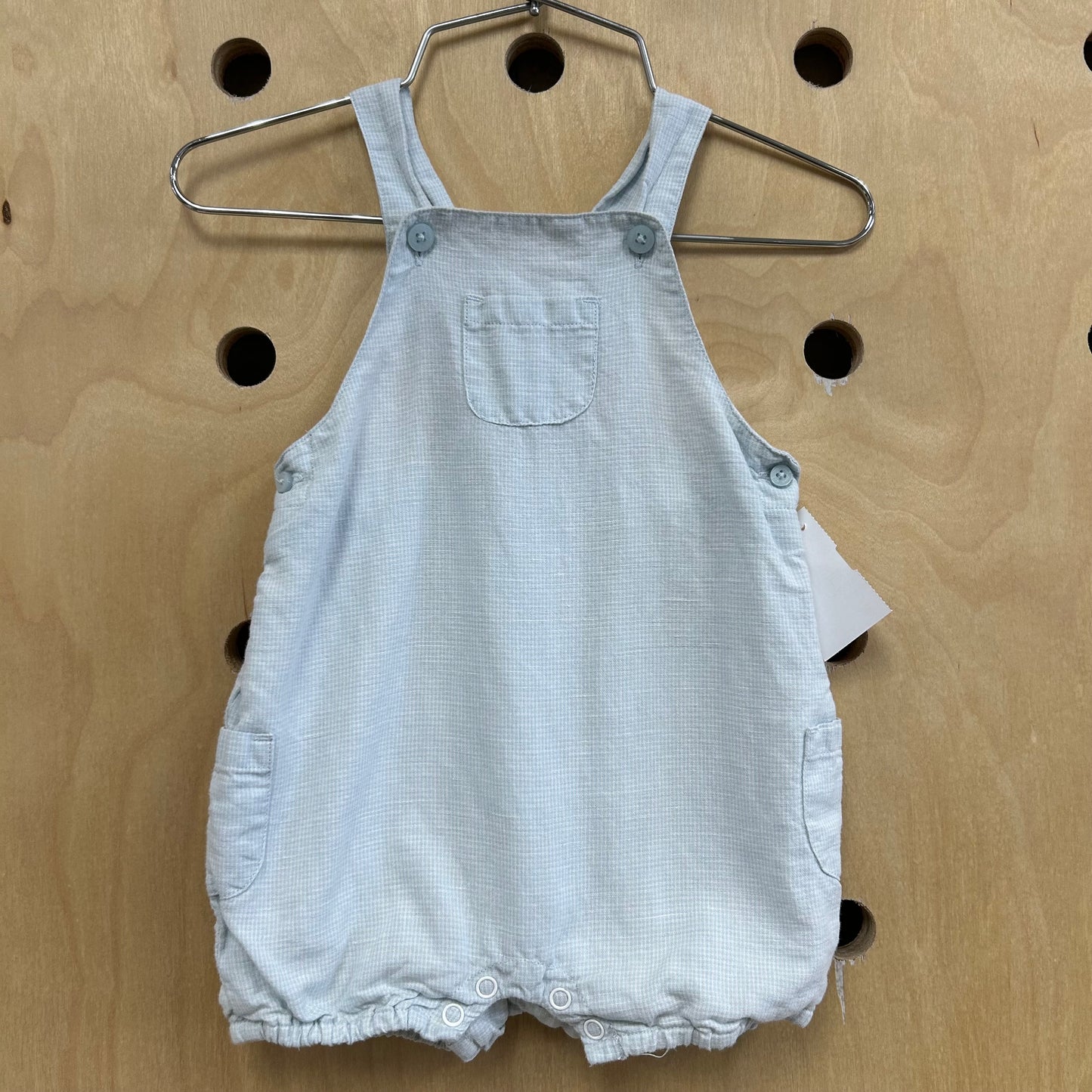 Blue+White Gingham Romper