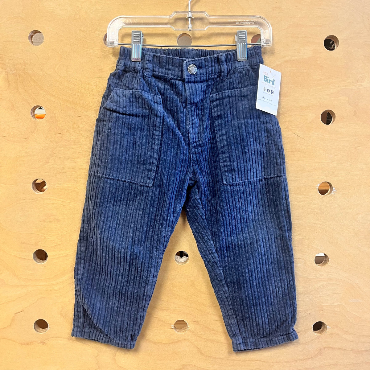 Blue Cord Pull On Pants