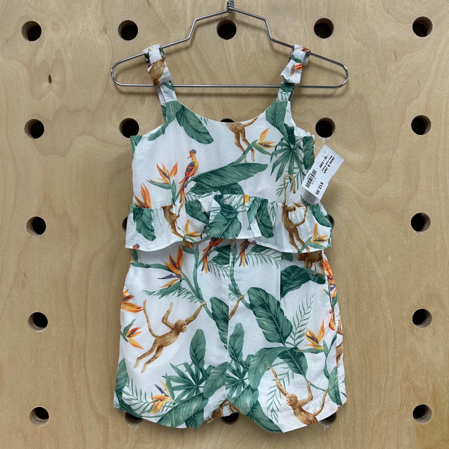 White Jungle Romper