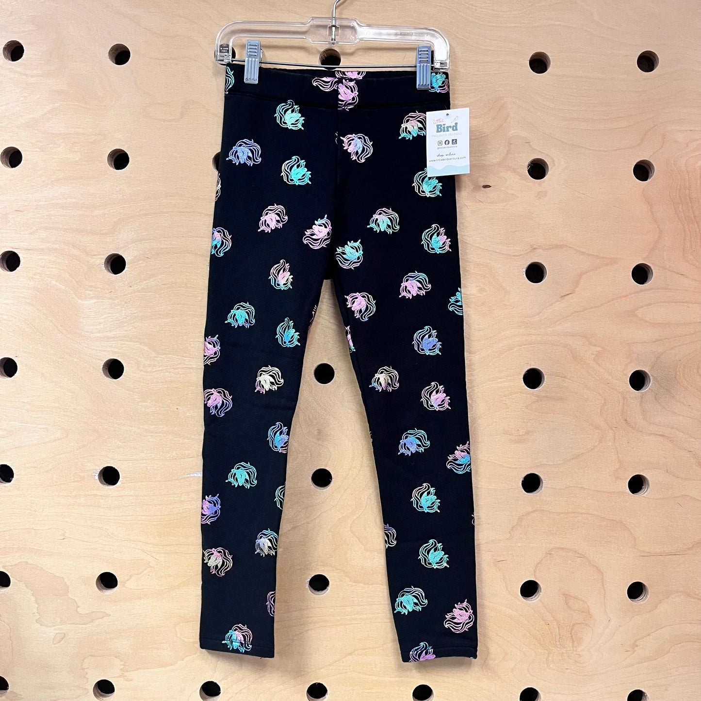 Black/Colorful Unicorn Leggings