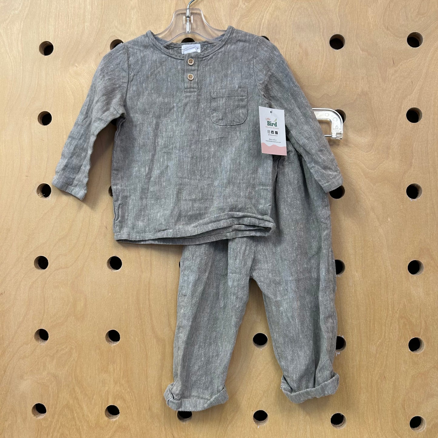 Grey Linen Outfit