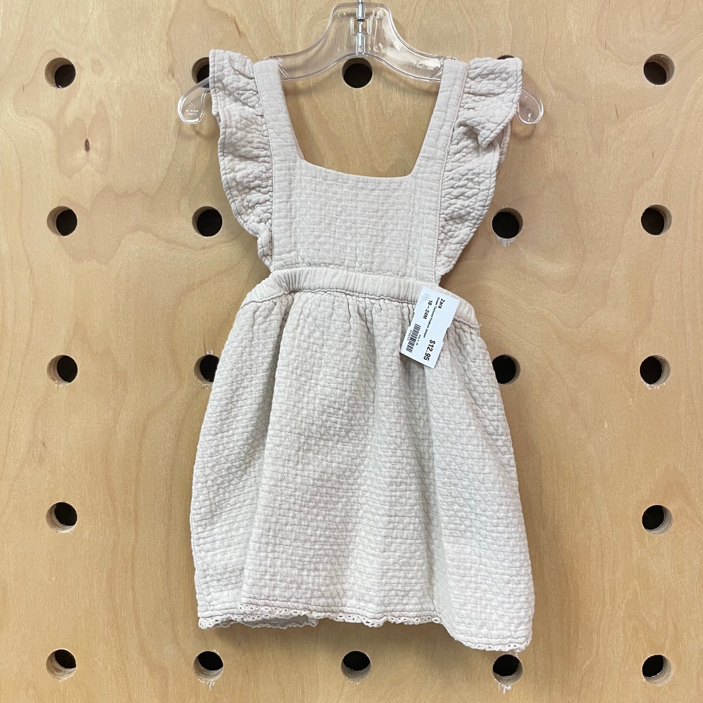 Cream Textured Pinafore Jumper