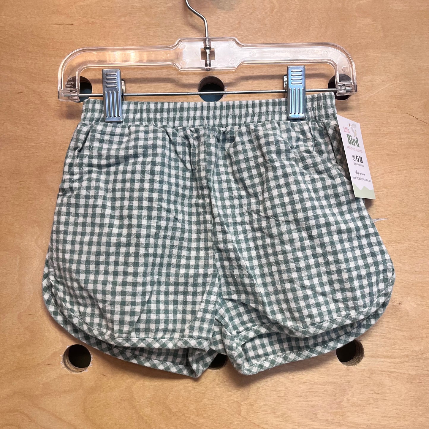 Green Gingham Shorts