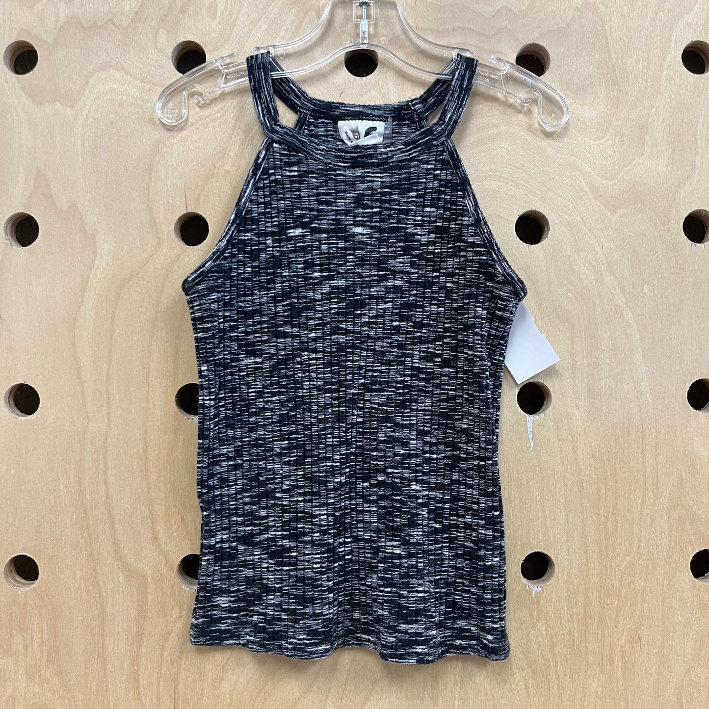 Black Heathered Ribbed Tank