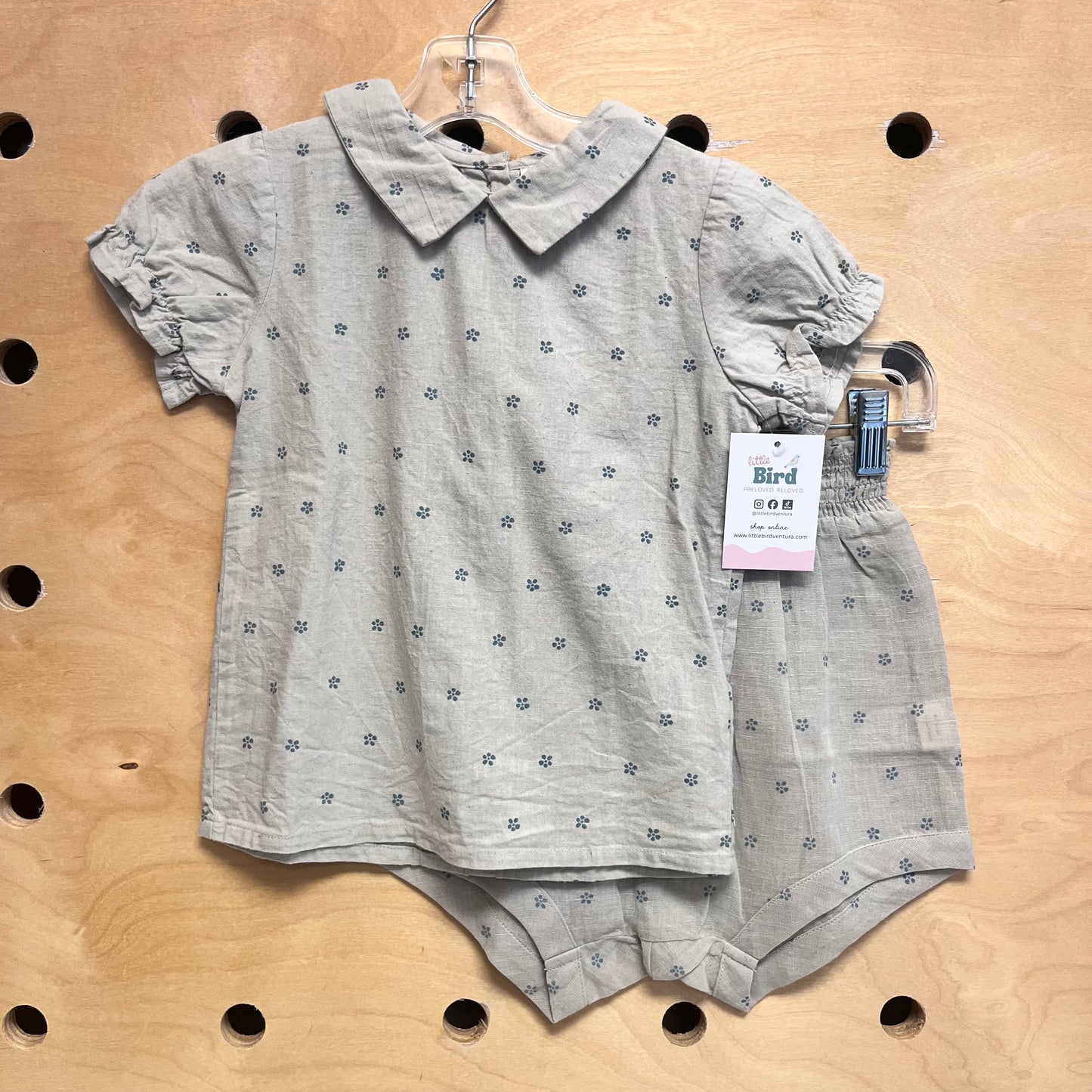 Sage Floral Linen Outfit