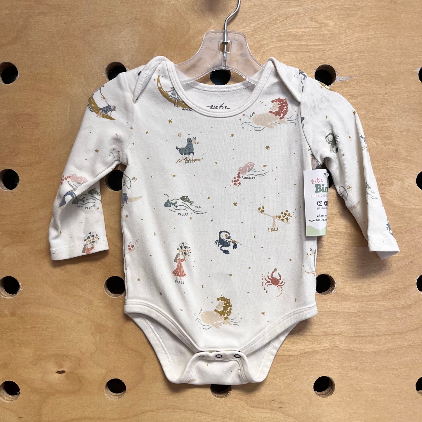 Organic Cream Horoscopes Bodysuit