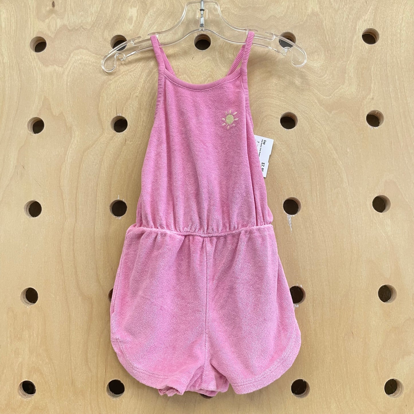 Pink Sunny Terry Romper
