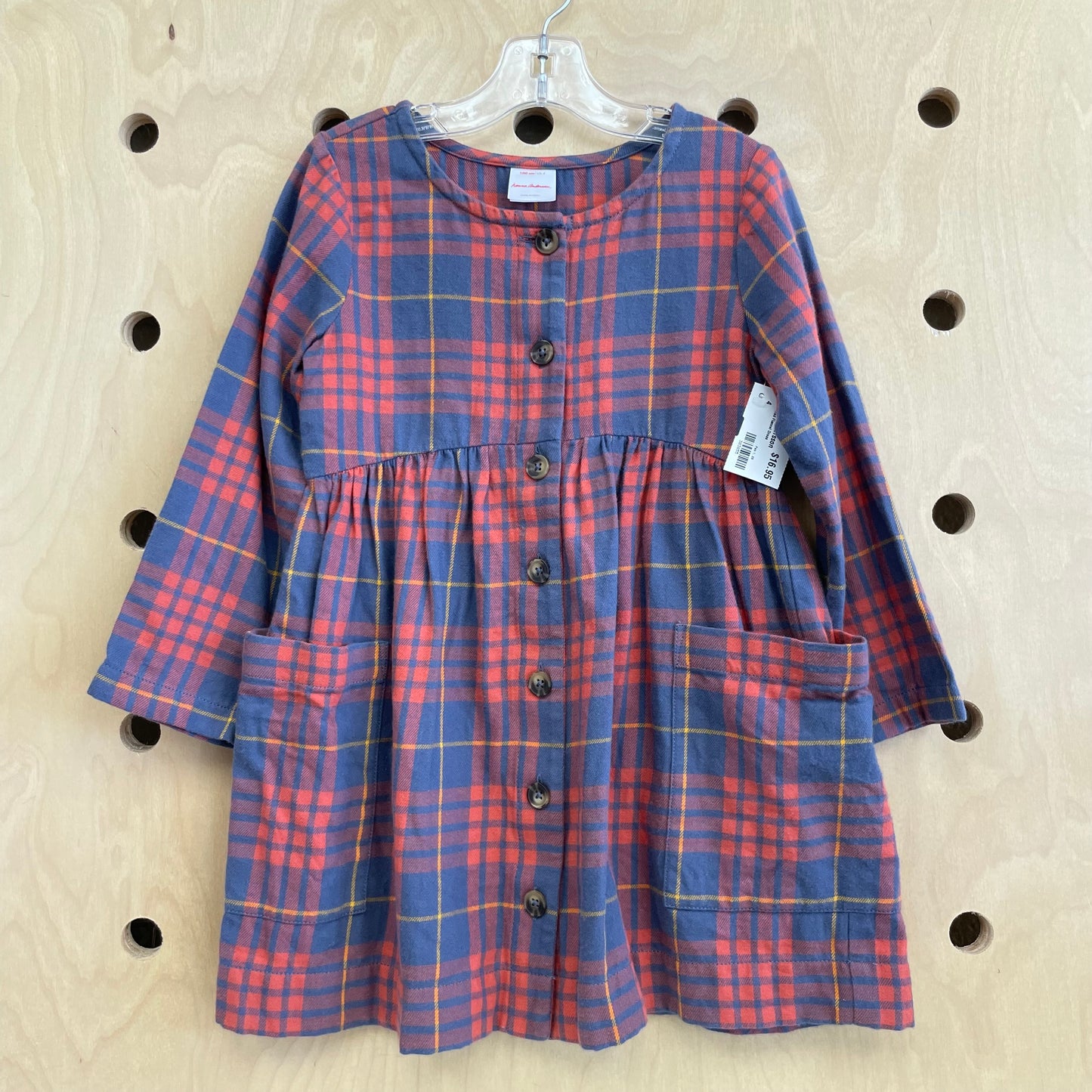Blue + Red Flannel Dress