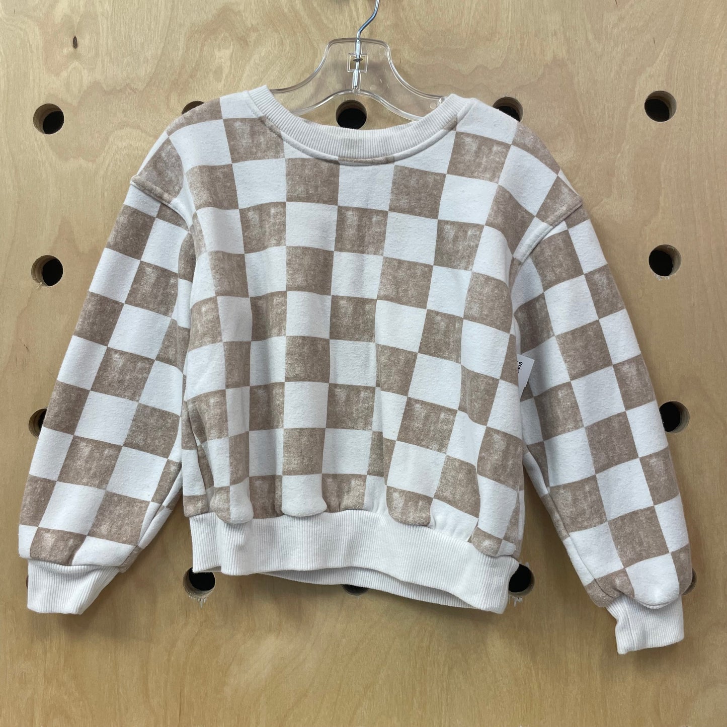 Tan Checkered Pullover