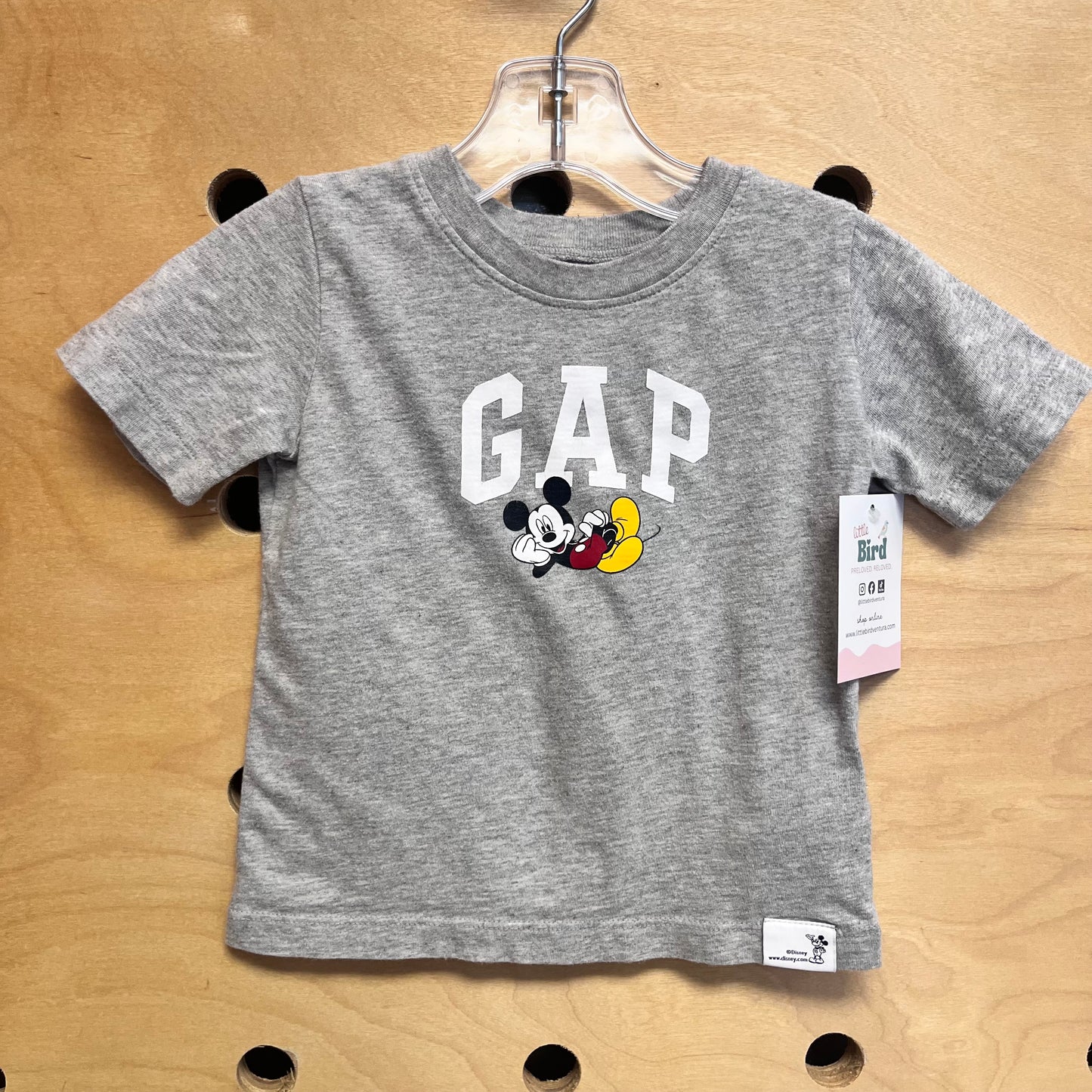 Grey Mickey Logo Tee
