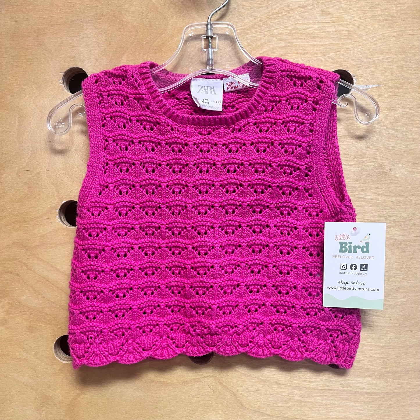 Magenta Knit Vest