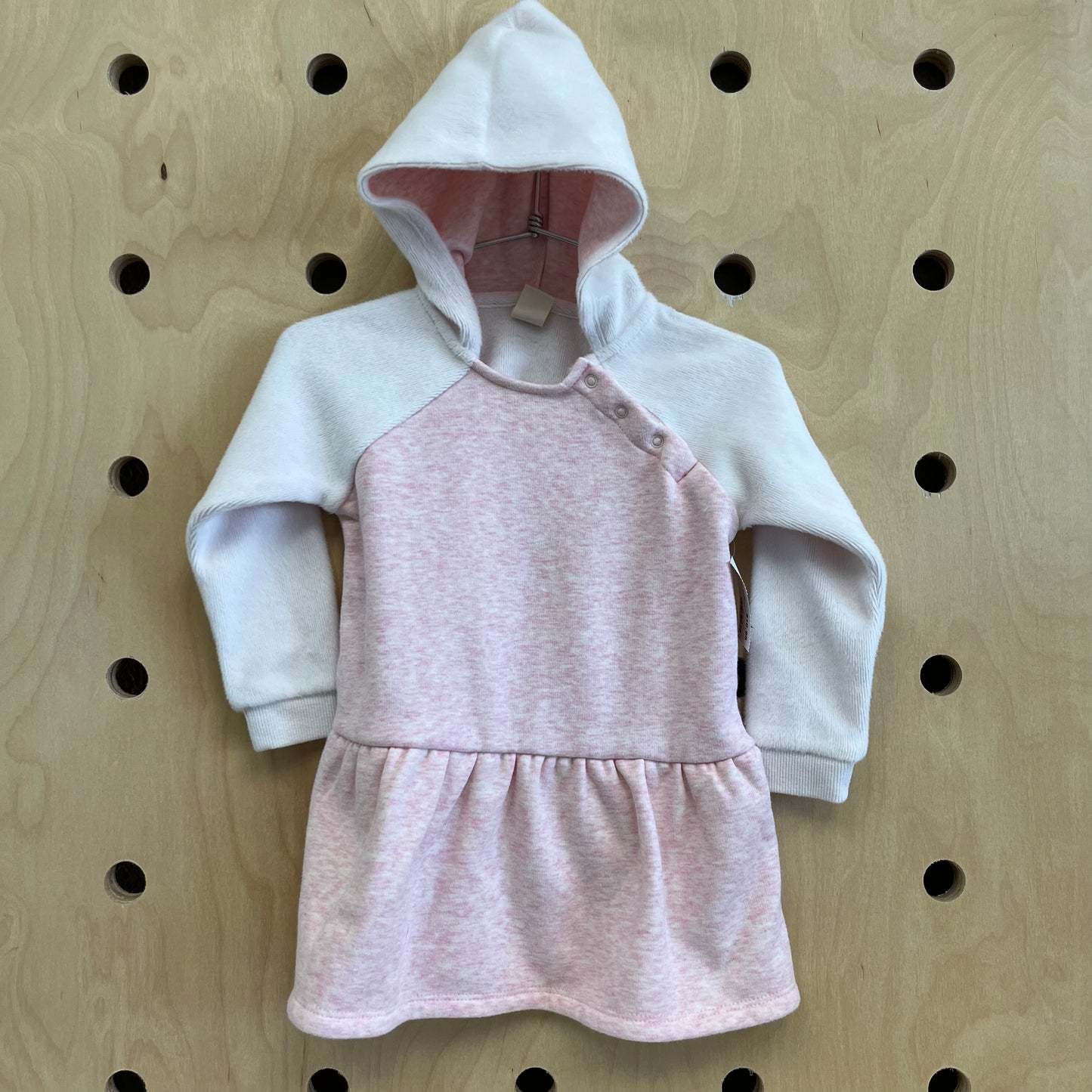 Heathered Pink Hooded Dress