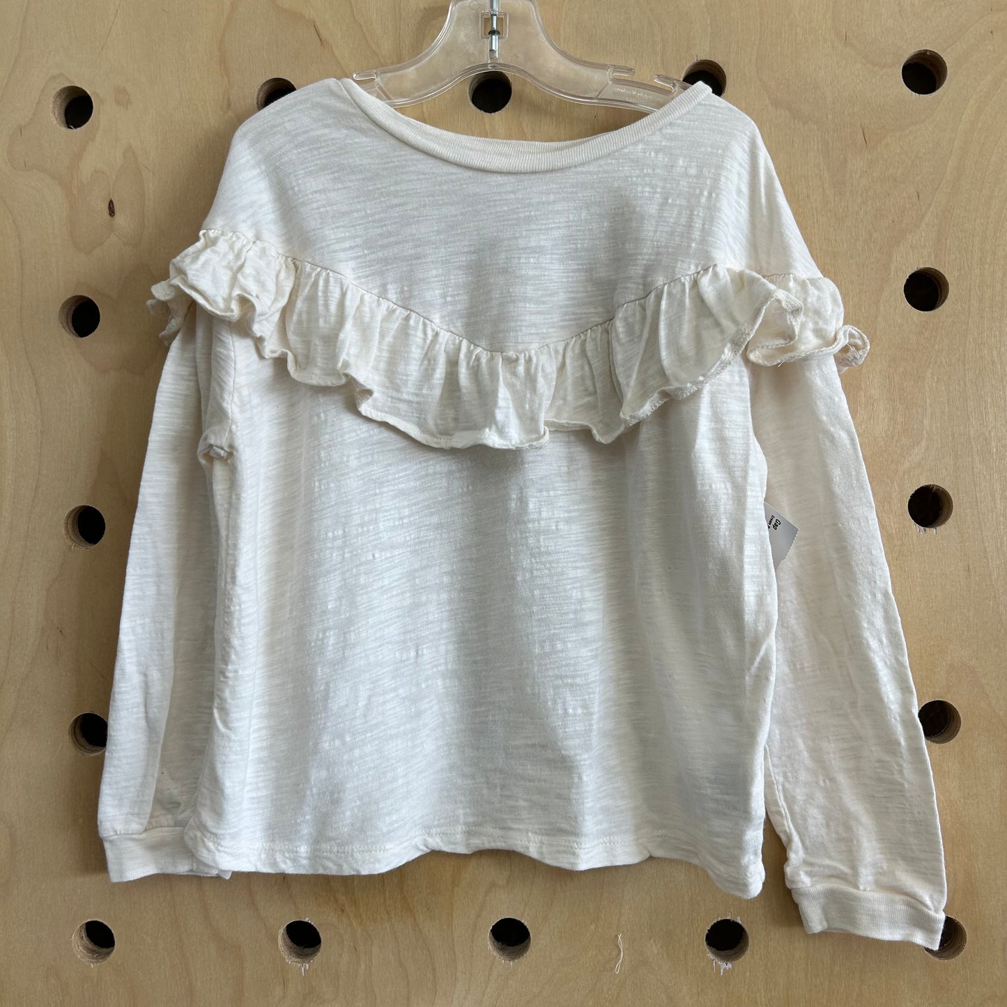 Cream Ruffle Long Sleeve