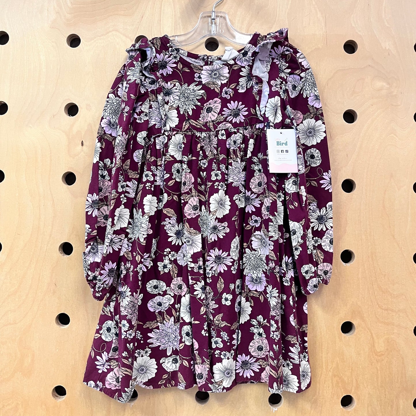 Burgundy Floral Dress