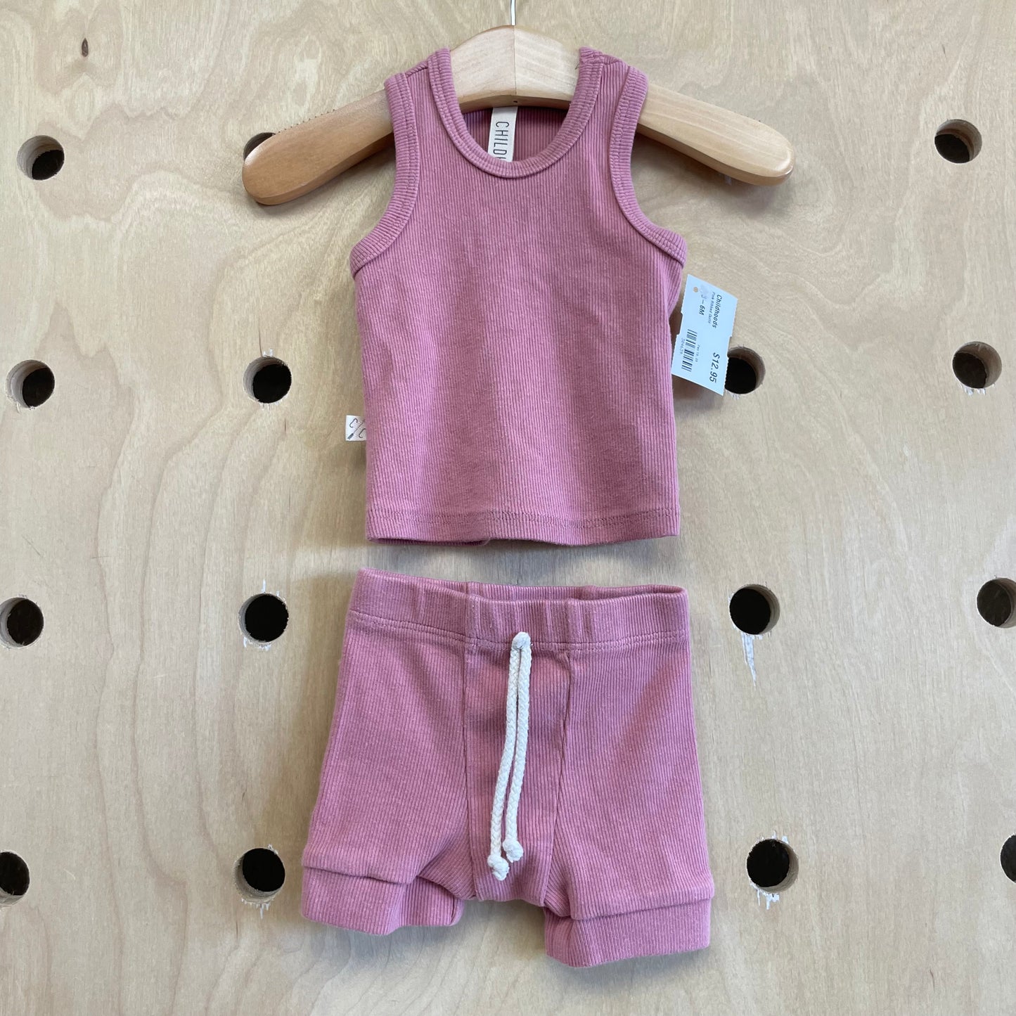 Pink Ribbed Outfit
