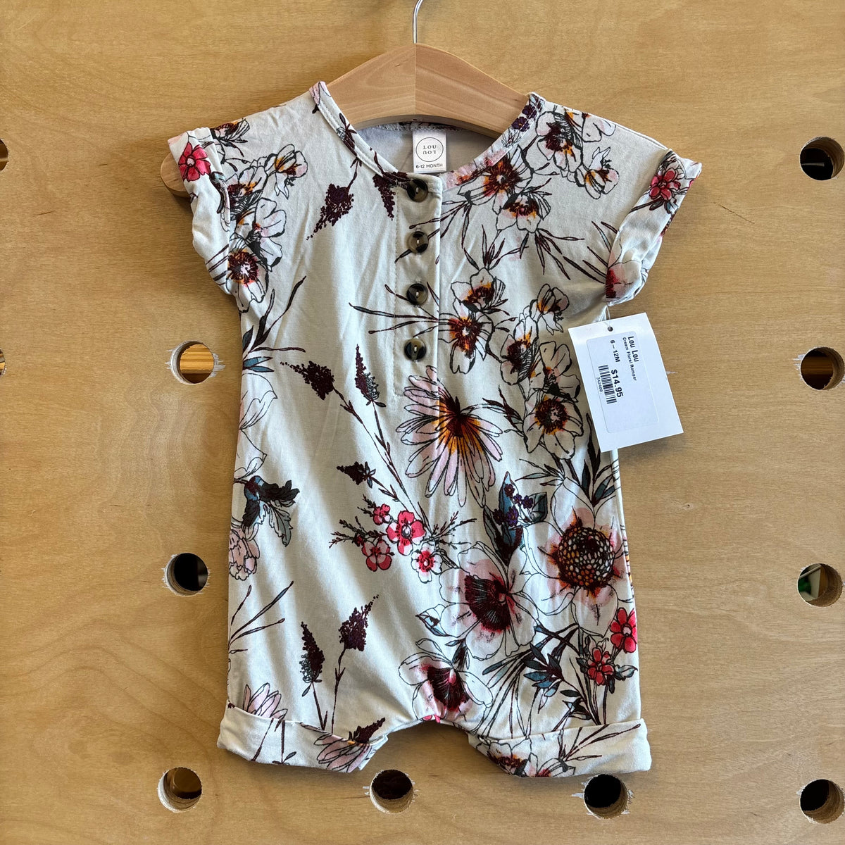 Cream Floral Romper