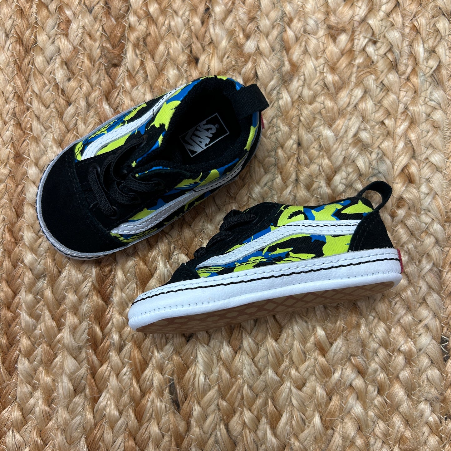 Multi-Color Shark Crib Shoes