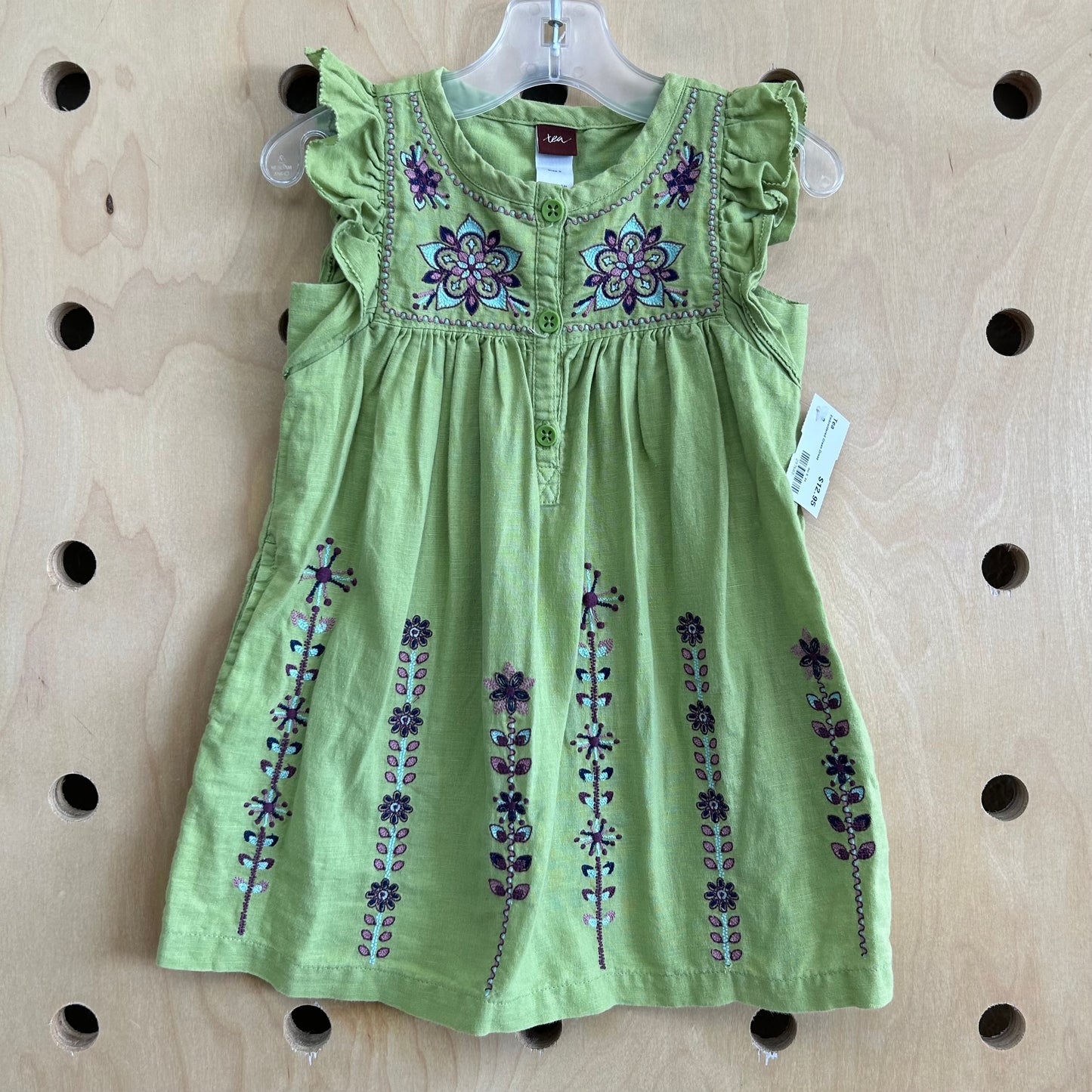 Embroidered Green Dress