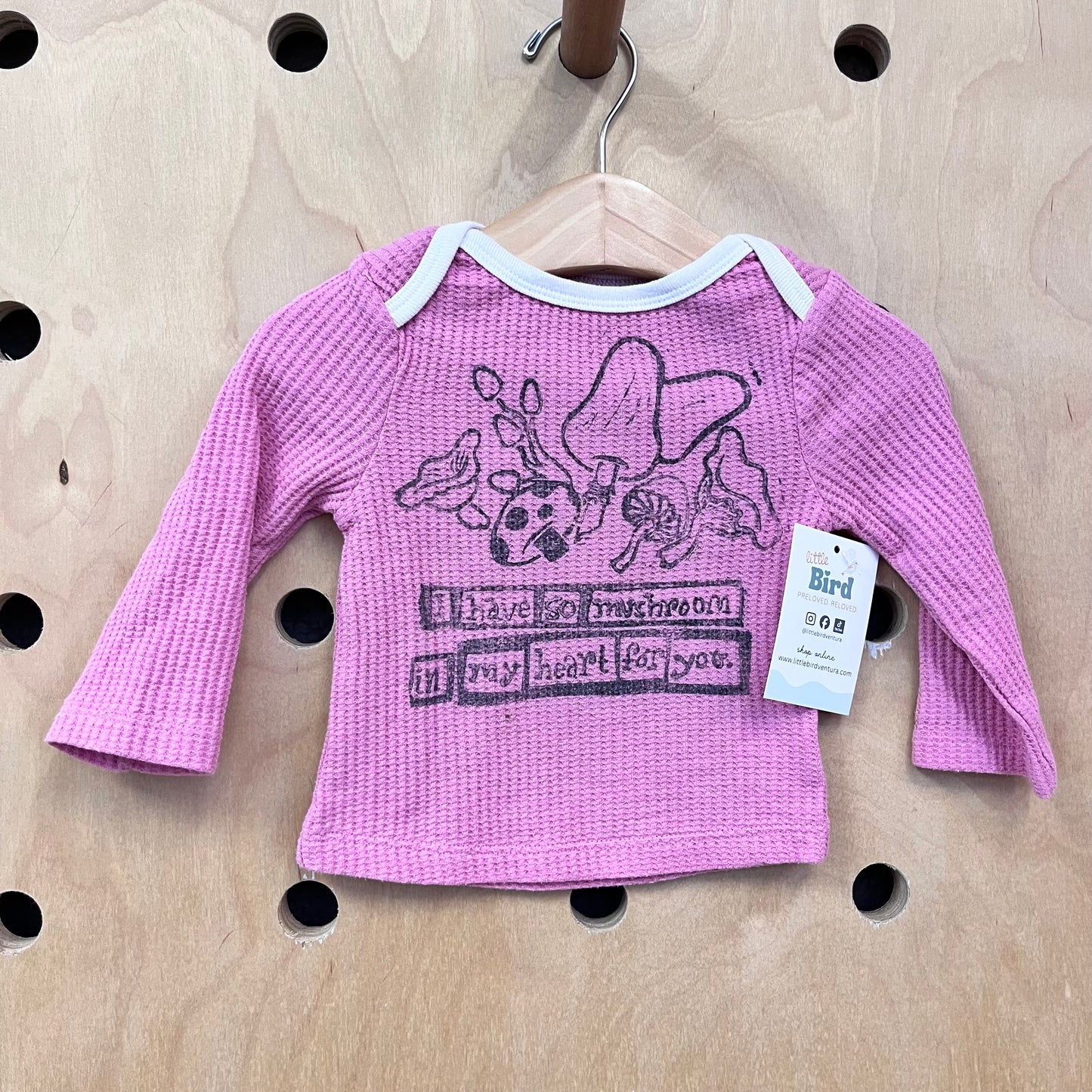 Pink Mushrooms Waffle Tee