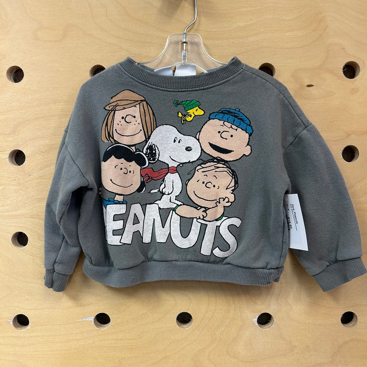 Grey Winter Peanuts Pullover