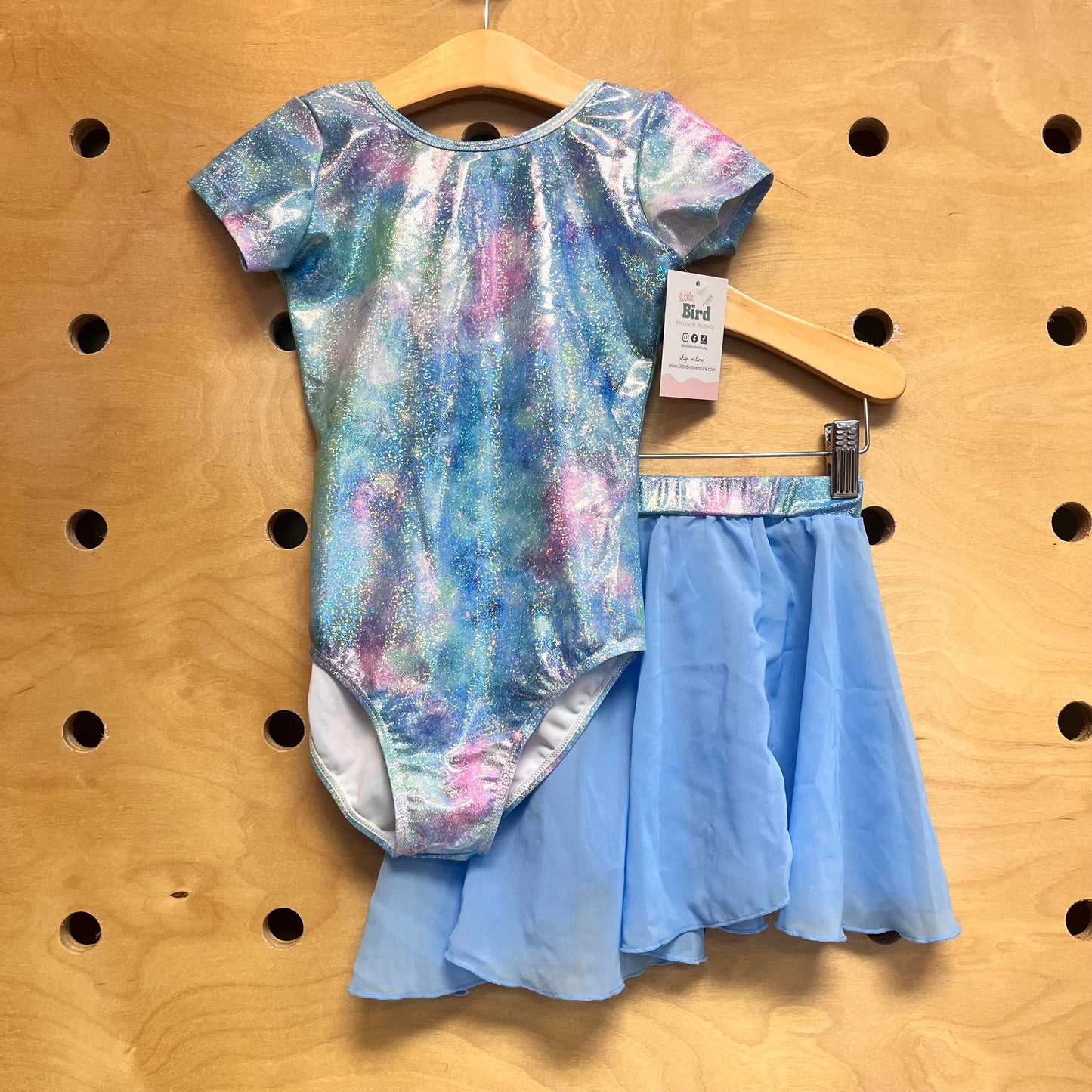 Blue Shimmer Leotard & Skirt