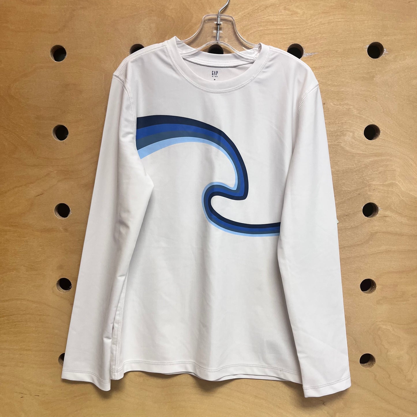 White/Blue Swirl Swim Shirt NEW!