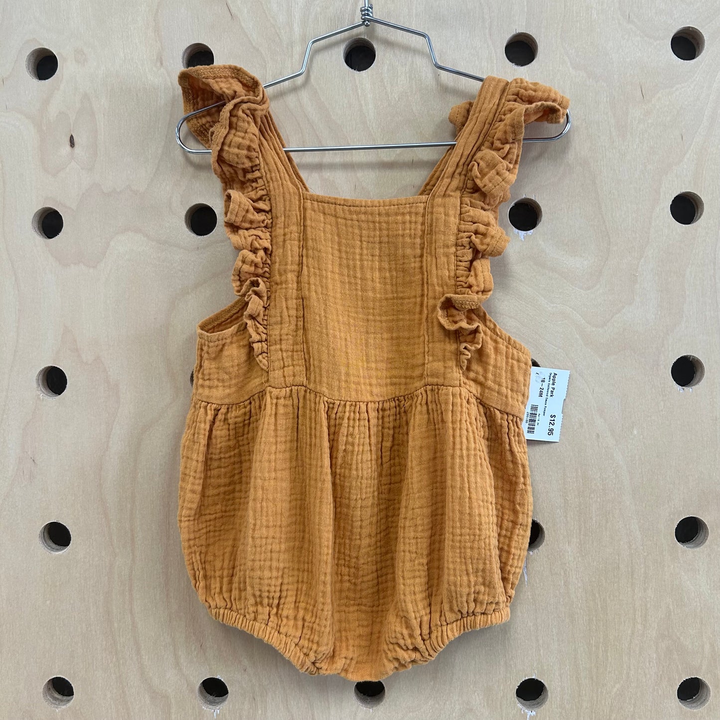 Organic Goldenrod Gauze Romper